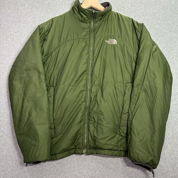 The North Face Men’s Large Green Full Zip Puffer Jacket Insulated Winter Coat - Picture 1 of 12